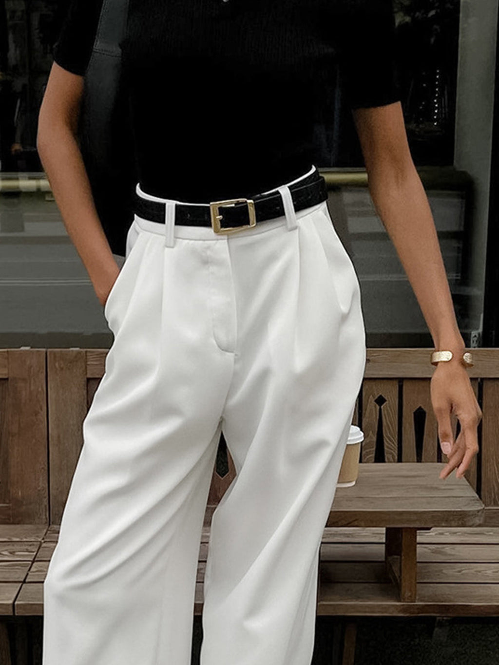 Pantalone Fluido – a Gamba Larga