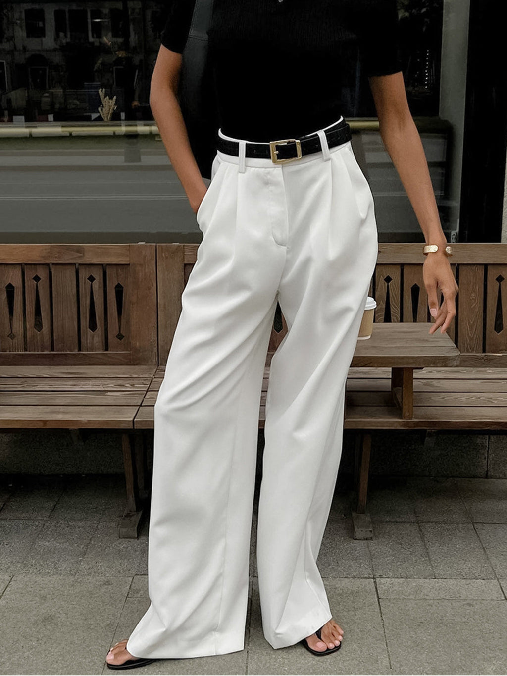 Pantalone Fluido – a Gamba Larga