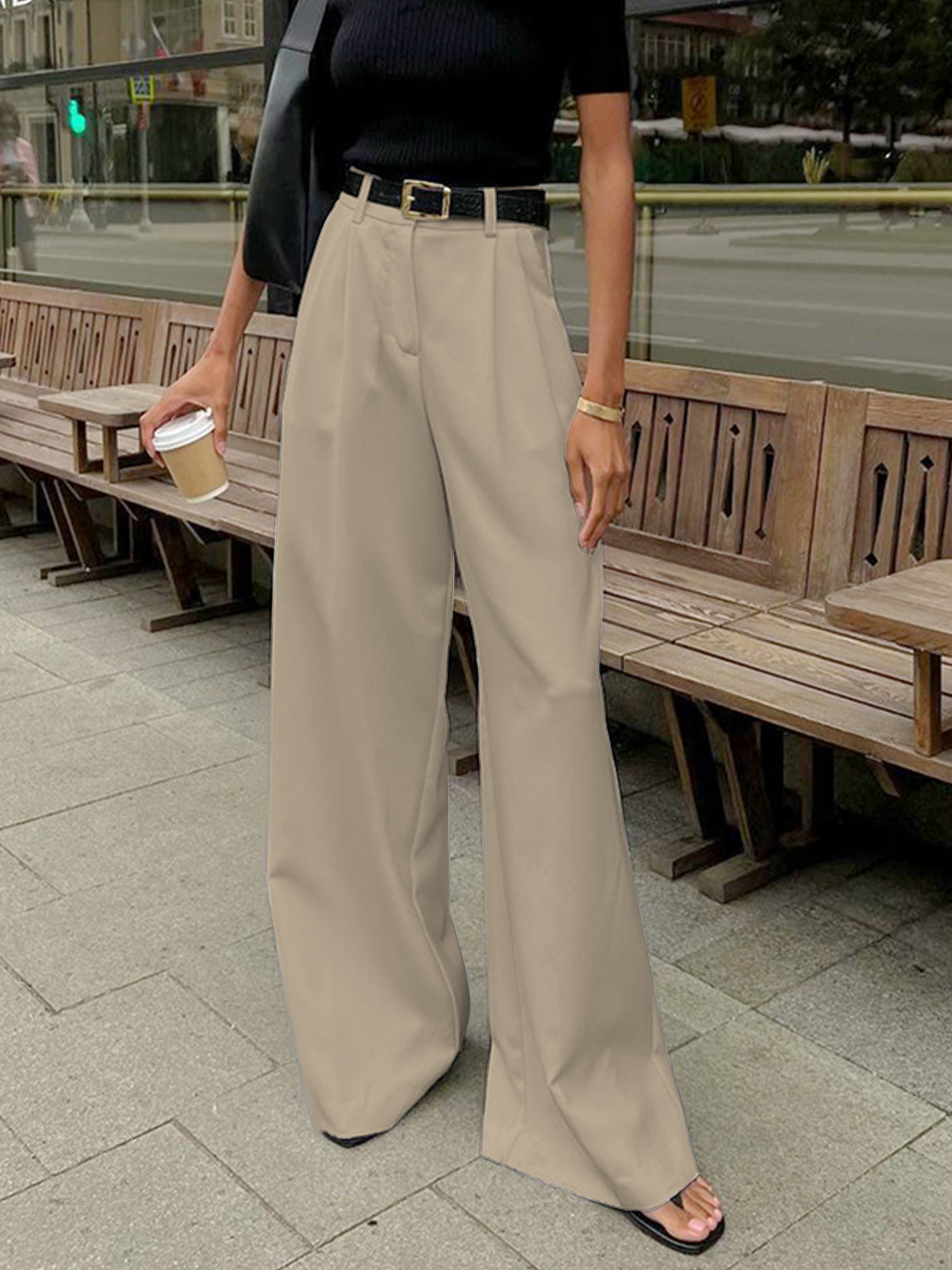 Pantalone Fluido – a Gamba Larga