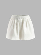 Completo Costiera – Top Halter e Shorts in Cotone e Lino
