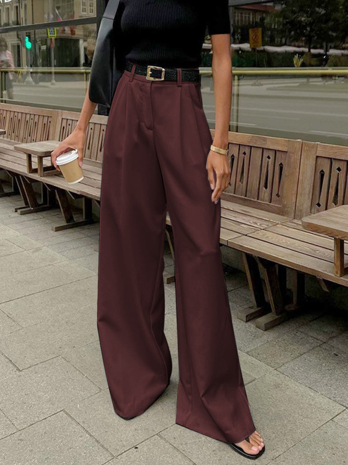 Pantalone Fluido – a Gamba Larga