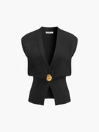 Gilet sartoriale – Scollo a V con bottoni