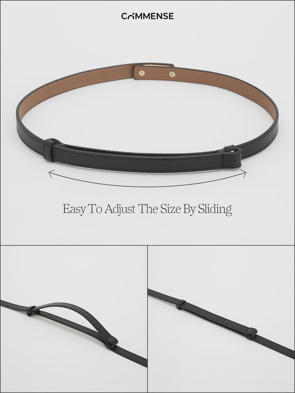 Cintura Rays – Sottile con Fibbia Regolabile