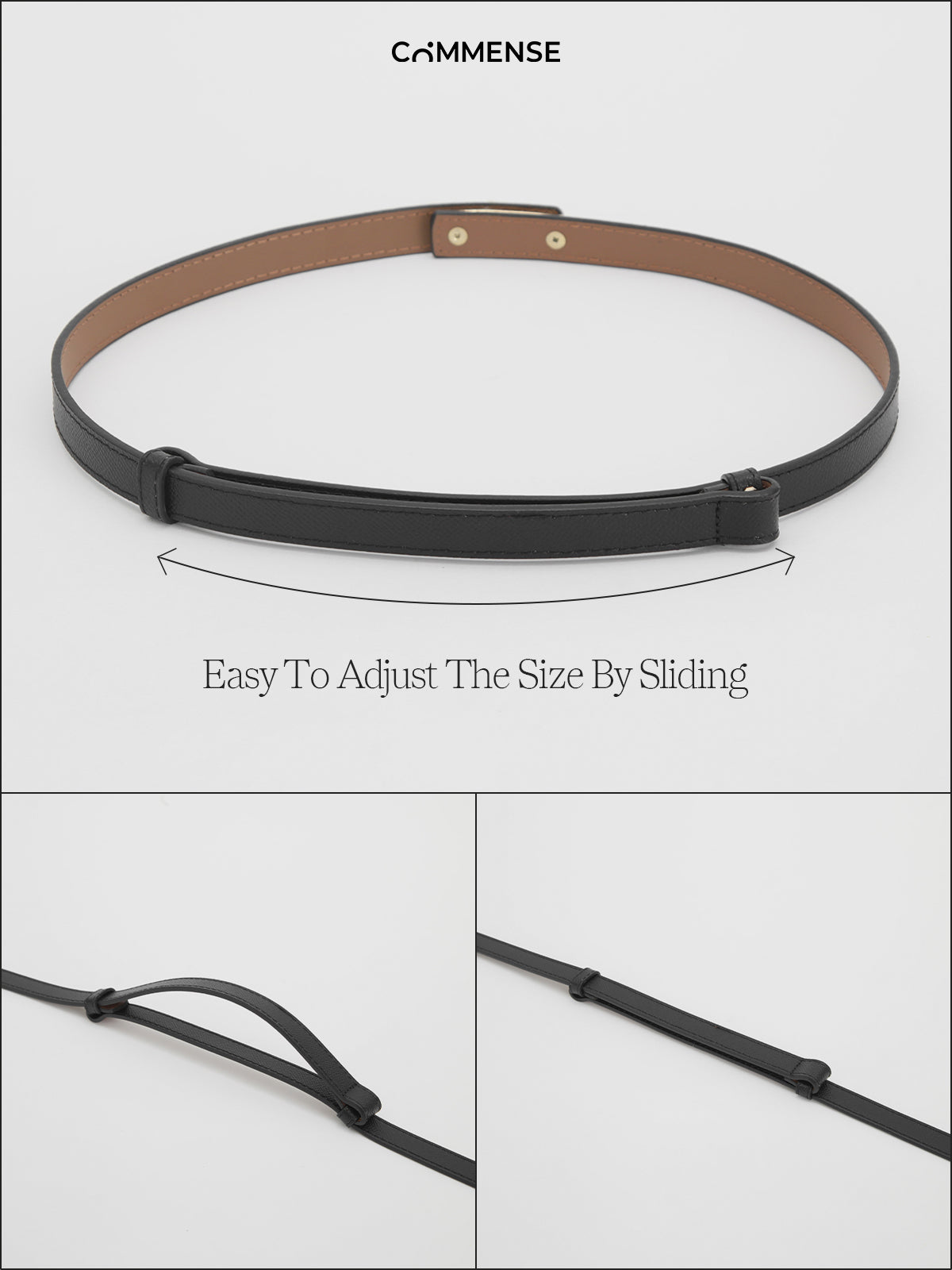 Cintura Rays – Sottile con Fibbia Regolabile