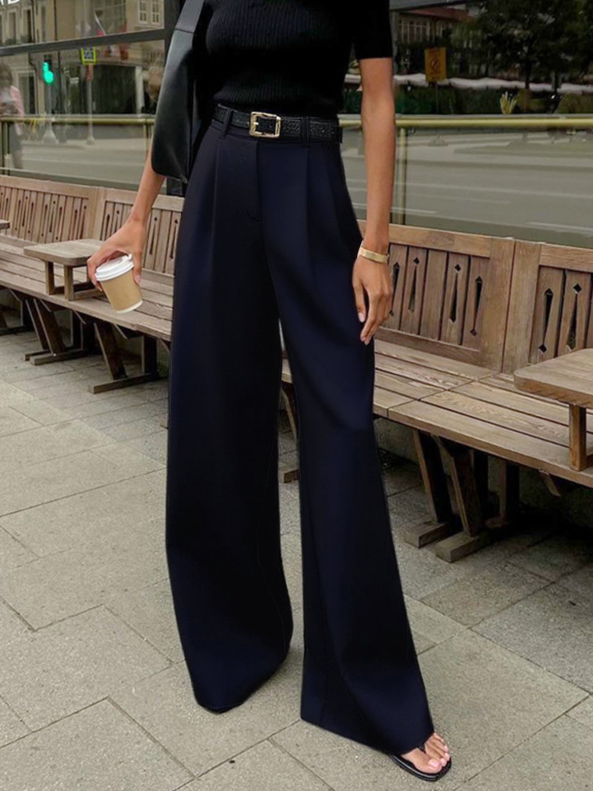 Pantalone Fluido – a Gamba Larga