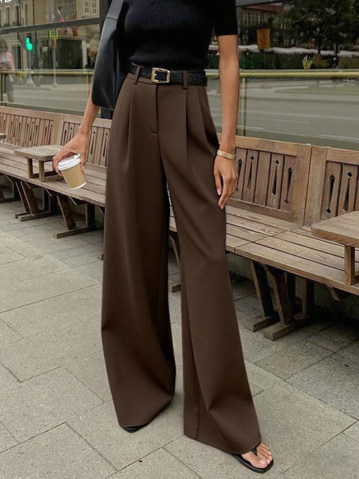 Pantalone Fluido – a Gamba Larga