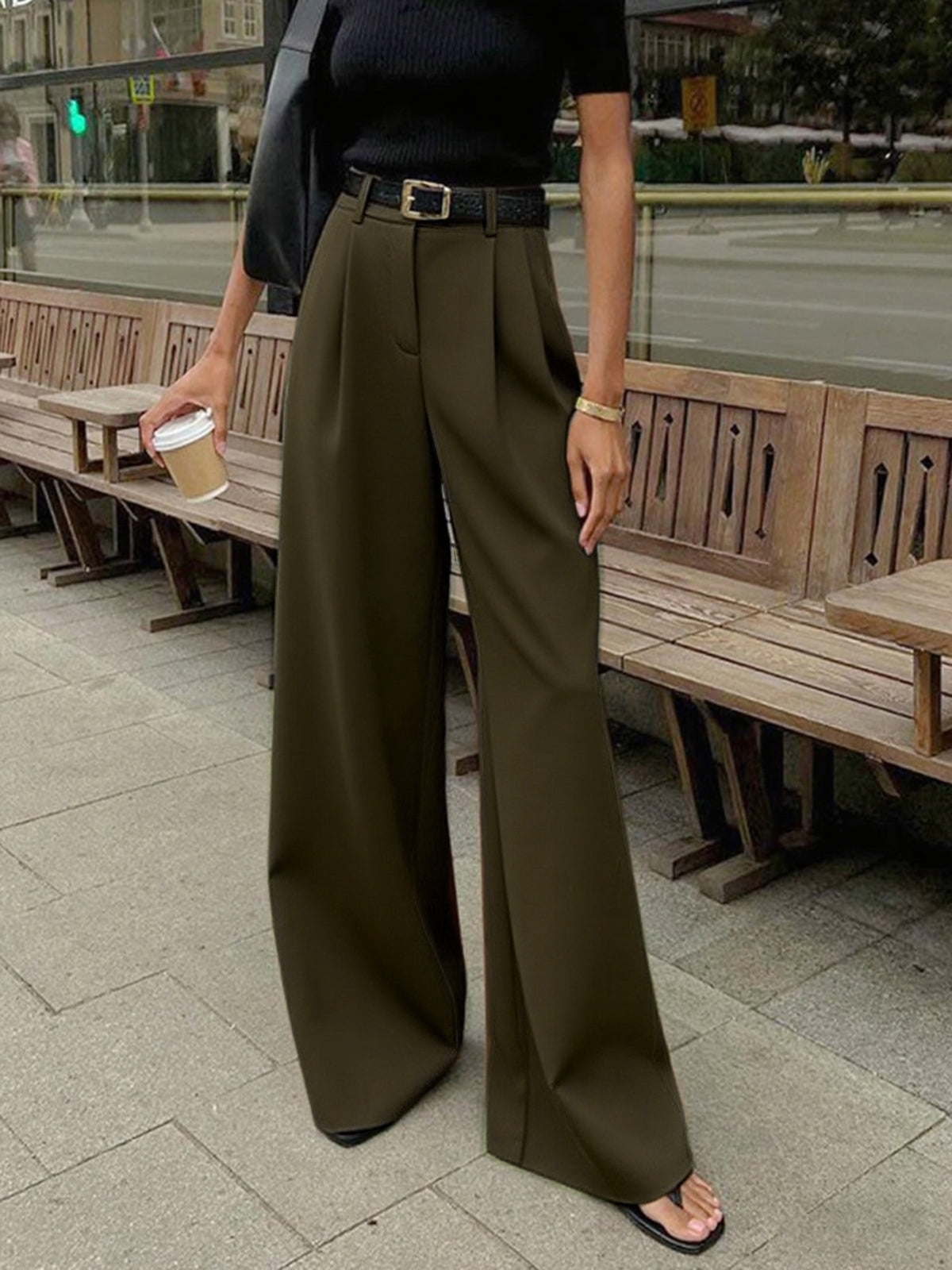 Pantalone Fluido – a Gamba Larga