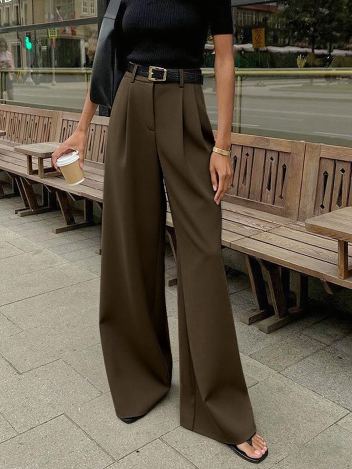 Pantalone Fluido – a Gamba Larga