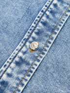Camicia Atelier – Denim Senza Maniche con Collo a Cravatta