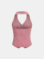 Completo Sera – Top Halter e Pantaloni a Gamba Larga