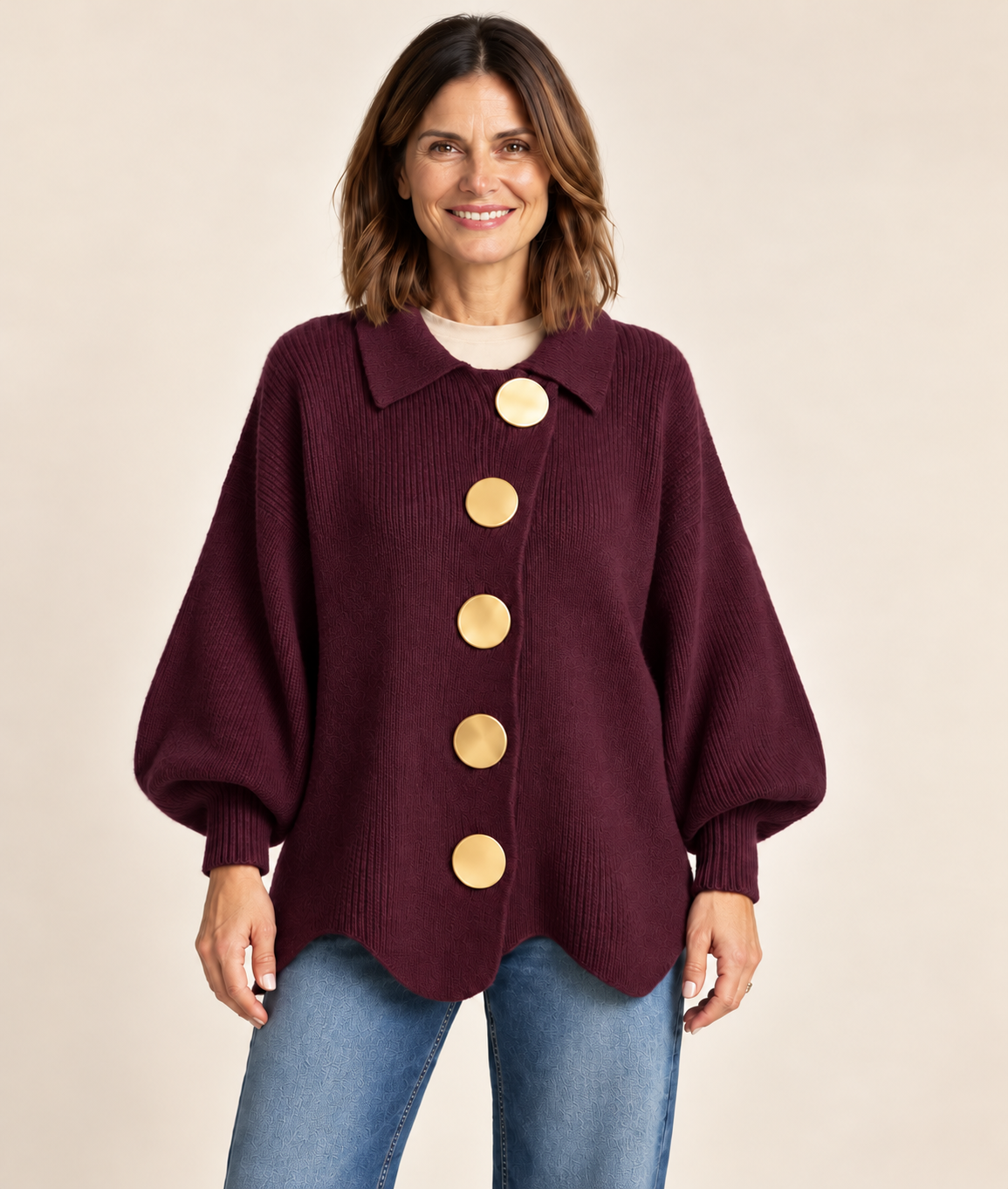 Cardigan Fascino – Bordeaux