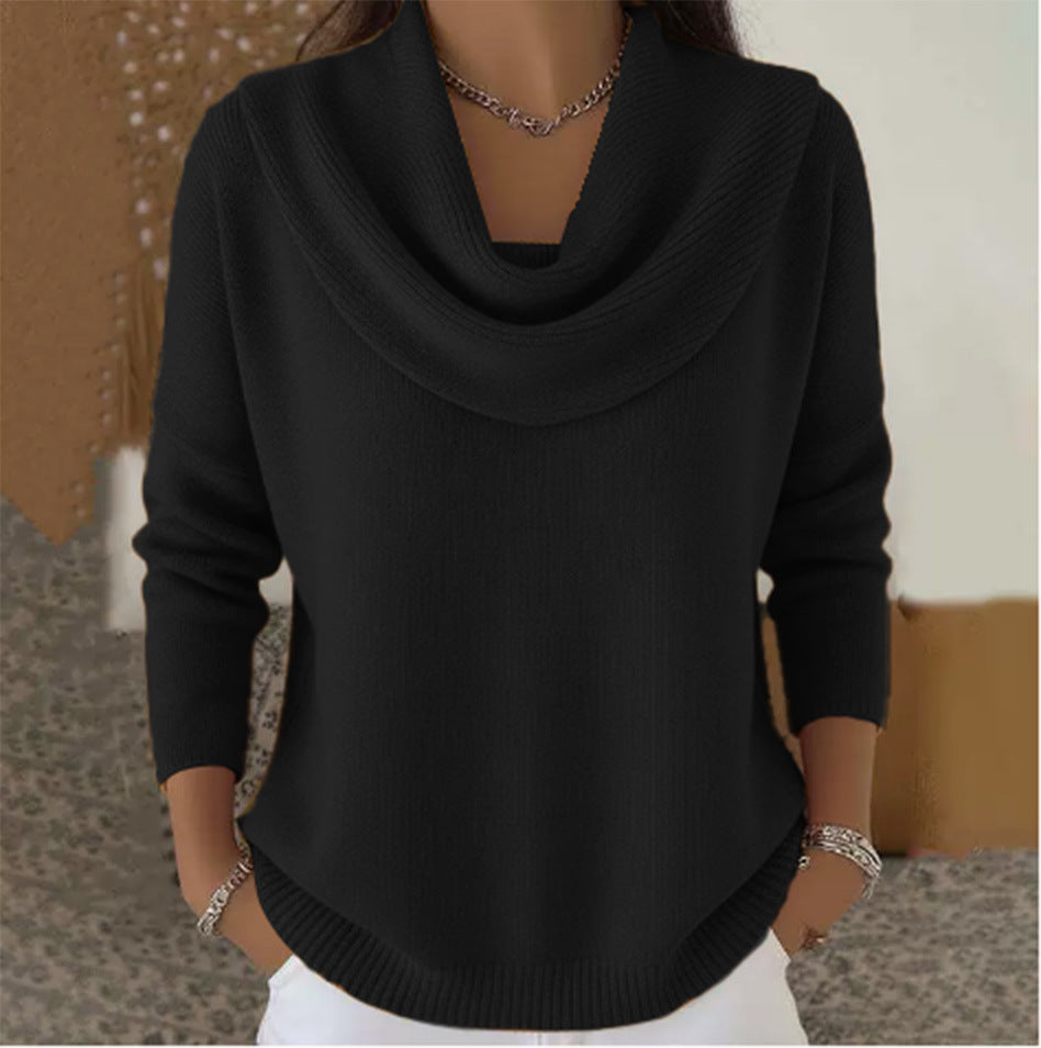 Maglione Cascata – Collo Drappeggiato