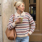 Maglione Parigi – A Righe con Colletto