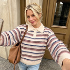 Maglione Parigi – A Righe con Colletto