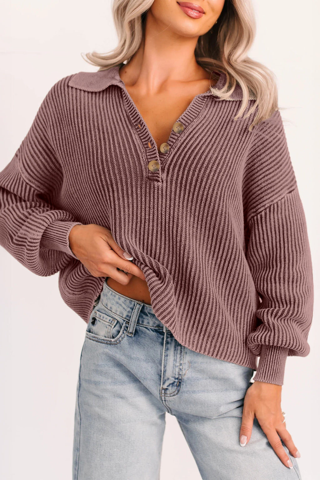 Maglione Anima – Effetto Vintage con Bottoni