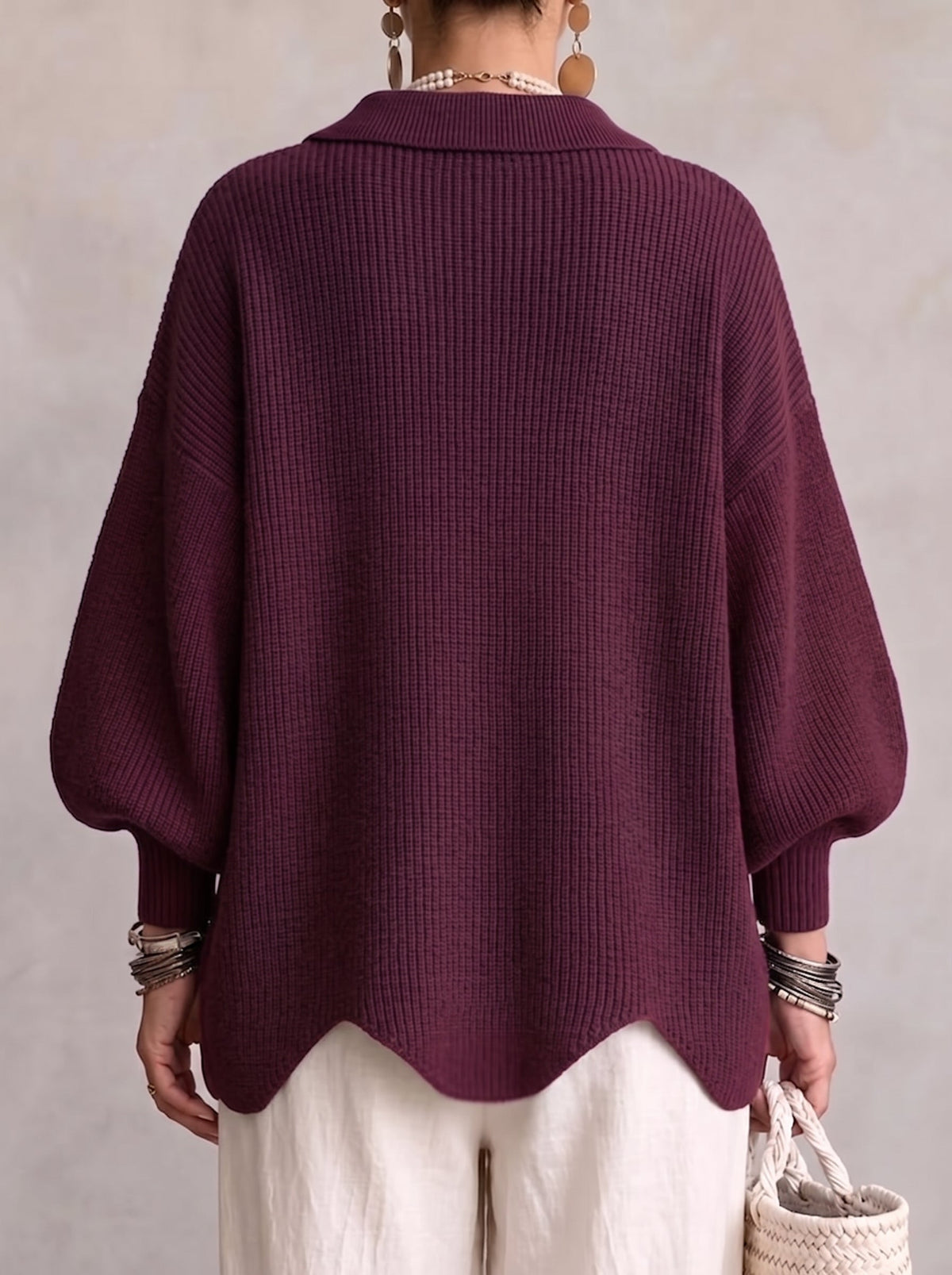 Cardigan Fascino – Oversize con Bottoni Dorati