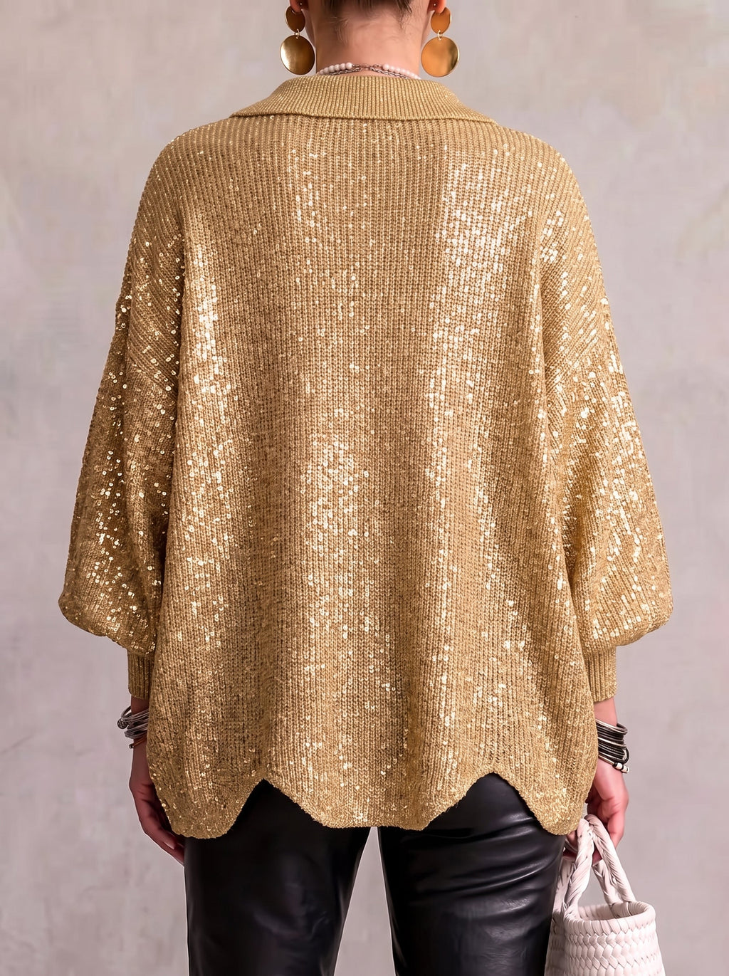 Cardigan Fascino – Oversize con Bottoni Dorati