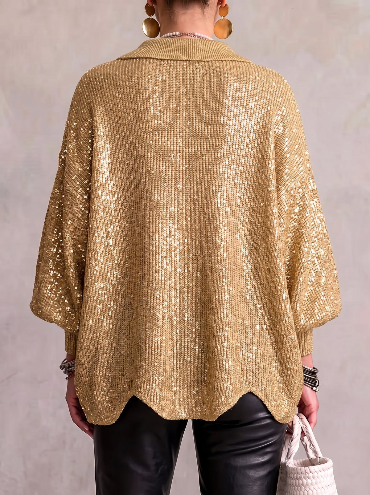 Cardigan Fascino – Oversize con Bottoni Dorati